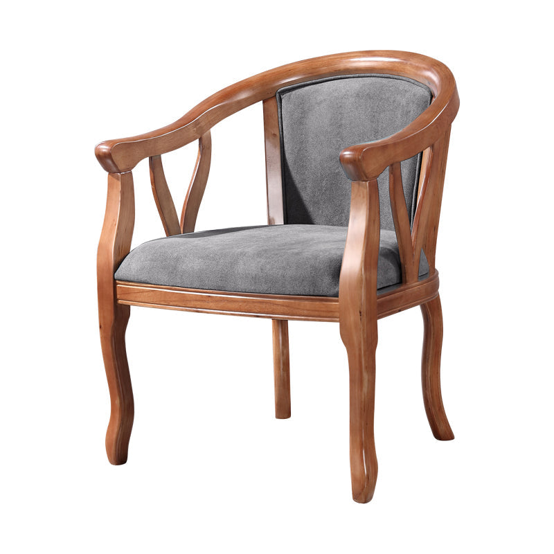 Traditional Solid Wood Dining Chair Linen Dining Arm Chair for Home Use Dark Gray 1 Piece Clearhalo ' kitchen&dining_furn' 'Dining Chairs' 'Dining Tables & Seating' 'dining_chair' 'furn' 'furn_dining_chair' 'Furniture' 'furniture_dining_chair' 'Kitchen & Dining Furniture' 'kitchen' 4117635