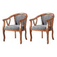 Traditional Solid Wood Dining Chair Linen Dining Arm Chair for Home Use Dark Gray 2 Piece Set Clearhalo ' kitchen&dining_furn' 'Dining Chairs' 'Dining Tables & Seating' 'dining_chair' 'furn' 'furn_dining_chair' 'Furniture' 'furniture_dining_chair' 'Kitchen & Dining Furniture' 'kitchen' 4117636
