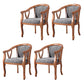 Traditional Solid Wood Dining Chair Linen Dining Arm Chair for Home Use Dark Gray 4 Piece Set Clearhalo ' kitchen&dining_furn' 'Dining Chairs' 'Dining Tables & Seating' 'dining_chair' 'furn' 'furn_dining_chair' 'Furniture' 'furniture_dining_chair' 'Kitchen & Dining Furniture' 'kitchen' 4117639