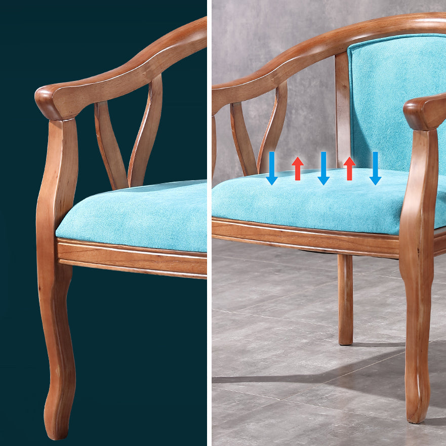 Traditional Solid Wood Dining Chair Linen Dining Arm Chair for Home Use Clearhalo ' kitchen&dining_furn' 'Dining Chairs' 'Dining Tables & Seating' 'dining_chair' 'furn' 'furn_dining_chair' 'Furniture' 'furniture_dining_chair' 'Kitchen & Dining Furniture' 'kitchen' 4117650