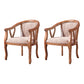 Traditional Solid Wood Dining Chair Linen Dining Arm Chair for Home Use Light Coffee 2 Piece Set Clearhalo ' kitchen&dining_furn' 'Dining Chairs' 'Dining Tables & Seating' 'dining_chair' 'furn' 'furn_dining_chair' 'Furniture' 'furniture_dining_chair' 'Kitchen & Dining Furniture' 'kitchen' 4117652