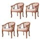 Traditional Solid Wood Dining Chair Linen Dining Arm Chair for Home Use Light Coffee 4 Piece Set Clearhalo ' kitchen&dining_furn' 'Dining Chairs' 'Dining Tables & Seating' 'dining_chair' 'furn' 'furn_dining_chair' 'Furniture' 'furniture_dining_chair' 'Kitchen & Dining Furniture' 'kitchen' 4117653