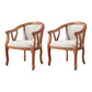 Traditional Solid Wood Dining Chair Linen Dining Arm Chair for Home Use Off-White 2 Piece Set Clearhalo ' kitchen&dining_furn' 'Dining Chairs' 'Dining Tables & Seating' 'dining_chair' 'furn' 'furn_dining_chair' 'Furniture' 'furniture_dining_chair' 'Kitchen & Dining Furniture' 'kitchen' 4117655