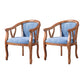 Traditional Solid Wood Dining Chair Linen Dining Arm Chair for Home Use Dark Blue 2 Piece Set Clearhalo ' kitchen&dining_furn' 'Dining Chairs' 'Dining Tables & Seating' 'dining_chair' 'furn' 'furn_dining_chair' 'Furniture' 'furniture_dining_chair' 'Kitchen & Dining Furniture' 'kitchen' 4117657