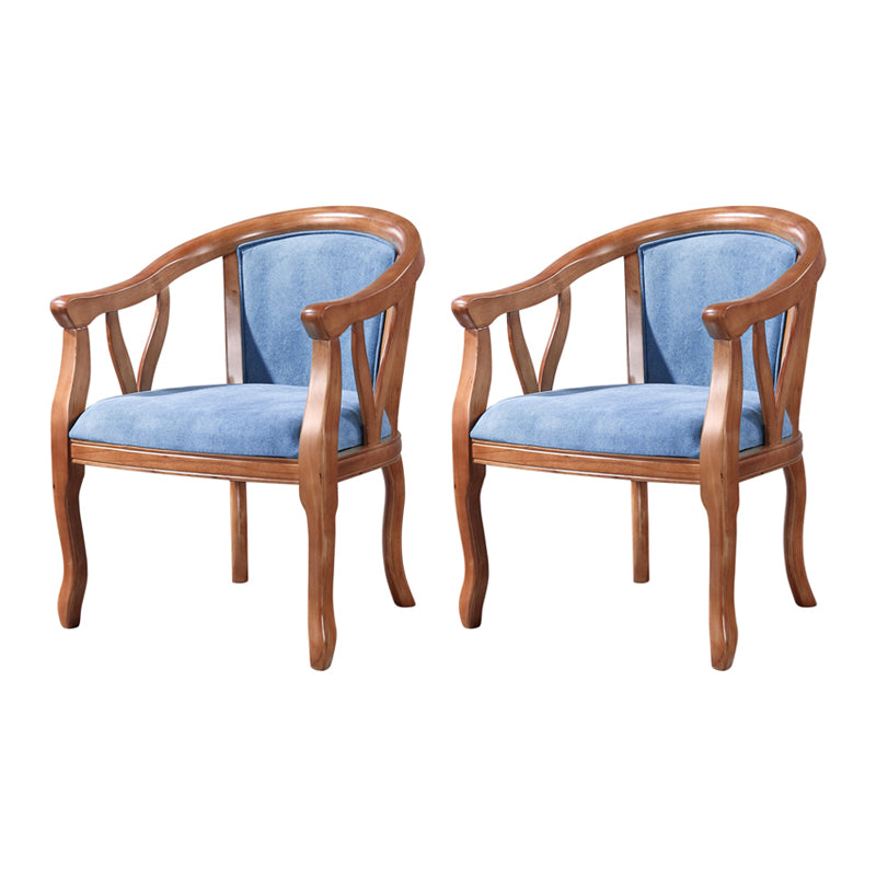 Traditional Solid Wood Dining Chair Linen Dining Arm Chair for Home Use Dark Blue 2 Piece Set Clearhalo ' kitchen&dining_furn' 'Dining Chairs' 'Dining Tables & Seating' 'dining_chair' 'furn' 'furn_dining_chair' 'Furniture' 'furniture_dining_chair' 'Kitchen & Dining Furniture' 'kitchen' 4117657