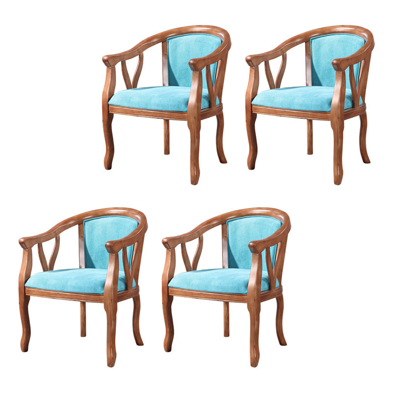Traditional Solid Wood Dining Chair Linen Dining Arm Chair for Home Use Sky Blue 4 Piece Set Clearhalo ' kitchen&dining_furn' 'Dining Chairs' 'Dining Tables & Seating' 'dining_chair' 'furn' 'furn_dining_chair' 'Furniture' 'furniture_dining_chair' 'Kitchen & Dining Furniture' 'kitchen' 4117661