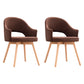 Scandinavian Restaurant Open Back Arm Chair Matte Finish Upholstered (Set of 2) Coffee Clearhalo ' kitchen&dining_furn' 'Dining Chairs' 'Dining Tables & Seating' 'dining_chair' 'furn' 'furn_dining_chair' 'Furniture' 'furniture_dining_chair' 'Kitchen & Dining Furniture' 'kitchen' 4117664