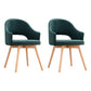 Scandinavian Restaurant Open Back Arm Chair Matte Finish Upholstered (Set of 2) Blackish Green Clearhalo ' kitchen&dining_furn' 'Dining Chairs' 'Dining Tables & Seating' 'dining_chair' 'furn' 'furn_dining_chair' 'Furniture' 'furniture_dining_chair' 'Kitchen & Dining Furniture' 'kitchen' 4117671