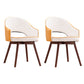 Scandinavian Restaurant Open Back Arm Chair Matte Finish Upholstered (Set of 2) Yellow White Clearhalo ' kitchen&dining_furn' 'Dining Chairs' 'Dining Tables & Seating' 'dining_chair' 'furn' 'furn_dining_chair' 'Furniture' 'furniture_dining_chair' 'Kitchen & Dining Furniture' 'kitchen' 4117675