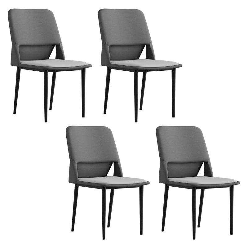 Industrial Metal Dining Room Chairs Open Back Dining Side Chairs for Restaurant Grey 4 Piece Set Clearhalo ' kitchen&dining_furn' 'Dining Chairs' 'Dining Tables & Seating' 'dining_chair' 'furn' 'furn_dining_chair' 'Furniture' 'furniture_dining_chair' 'Kitchen & Dining Furniture' 'kitchen' 4117683