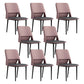 Industrial Metal Dining Room Chairs Open Back Dining Side Chairs for Restaurant Pink 8 Piece Set Clearhalo ' kitchen&dining_furn' 'Dining Chairs' 'Dining Tables & Seating' 'dining_chair' 'furn' 'furn_dining_chair' 'Furniture' 'furniture_dining_chair' 'Kitchen & Dining Furniture' 'kitchen' 4117688