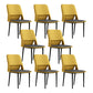 Industrial Metal Dining Room Chairs Open Back Dining Side Chairs for Restaurant Yellow 8 Piece Set Clearhalo ' kitchen&dining_furn' 'Dining Chairs' 'Dining Tables & Seating' 'dining_chair' 'furn' 'furn_dining_chair' 'Furniture' 'furniture_dining_chair' 'Kitchen & Dining Furniture' 'kitchen' 4117696