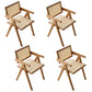 Traditional Wood Dining Chair Coffee Shop Cane Back Dining Chair with Arm Wood 4 Piece Set Clearhalo ' kitchen&dining_furn' 'Dining Chairs' 'Dining Tables & Seating' 'dining_chair' 'furn' 'furn_dining_chair' 'Furniture' 'furniture_dining_chair' 'Kitchen & Dining Furniture' 'kitchen' 4117706