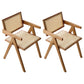 Traditional Wood Dining Chair Coffee Shop Cane Back Dining Chair with Arm Wood 2 Piece Set Clearhalo ' kitchen&dining_furn' 'Dining Chairs' 'Dining Tables & Seating' 'dining_chair' 'furn' 'furn_dining_chair' 'Furniture' 'furniture_dining_chair' 'Kitchen & Dining Furniture' 'kitchen' 4117710