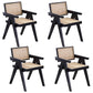 Traditional Wood Dining Chair Coffee Shop Cane Back Dining Chair with Arm Black 4 Piece Set Clearhalo ' kitchen&dining_furn' 'Dining Chairs' 'Dining Tables & Seating' 'dining_chair' 'furn' 'furn_dining_chair' 'Furniture' 'furniture_dining_chair' 'Kitchen & Dining Furniture' 'kitchen' 4117719
