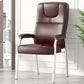 Minimalist Style PU Leather Dining Chair Solid Back Upholstered Arm Single Chair Dark Brown Clearhalo ' kitchen&dining_furn' 'Dining Chairs' 'Dining Tables & Seating' 'dining_chair' 'furn' 'furn_dining_chair' 'Furniture' 'furniture_dining_chair' 'Kitchen & Dining Furniture' 'kitchen' 4117725