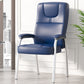 Minimalist Style PU Leather Dining Chair Solid Back Upholstered Arm Single Chair Dark Blue Clearhalo ' kitchen&dining_furn' 'Dining Chairs' 'Dining Tables & Seating' 'dining_chair' 'furn' 'furn_dining_chair' 'Furniture' 'furniture_dining_chair' 'Kitchen & Dining Furniture' 'kitchen' 4117727
