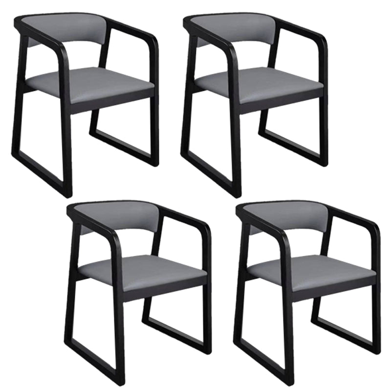 Traditional Style Metal Chairs Set Kitchen Dining Open Back Arm Chairs Light Gray 4 Piece Set Clearhalo ' kitchen&dining_furn' 'Dining Chairs' 'Dining Tables & Seating' 'dining_chair' 'furn' 'furn_dining_chair' 'Furniture' 'furniture_dining_chair' 'Kitchen & Dining Furniture' 'kitchen' 4117754