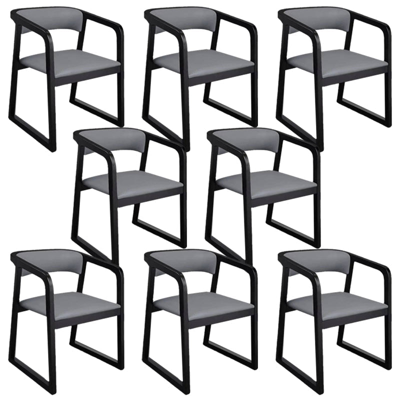 Traditional Style Metal Chairs Set Kitchen Dining Open Back Arm Chairs Light Gray 8 Piece Set Clearhalo ' kitchen&dining_furn' 'Dining Chairs' 'Dining Tables & Seating' 'dining_chair' 'furn' 'furn_dining_chair' 'Furniture' 'furniture_dining_chair' 'Kitchen & Dining Furniture' 'kitchen' 4117755