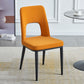 Industrial Metal Dining Room Chairs Armless Open Back Dining Side Chair for Home Use Orange 1 Piece Clearhalo ' kitchen&dining_furn' 'Dining Chairs' 'Dining Tables & Seating' 'dining_chair' 'furn' 'furn_dining_chair' 'Furniture' 'furniture_dining_chair' 'Kitchen & Dining Furniture' 'kitchen' 4117766