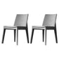Upholstered Armless Dining Chairs Indoor Side Chairs with Wood Legs (Set of 2) Dark Gray Clearhalo ' kitchen&dining_furn' 'Dining Chairs' 'Dining Tables & Seating' 'dining_chair' 'furn' 'furn_dining_chair' 'Furniture' 'furniture_dining_chair' 'Kitchen & Dining Furniture' 'kitchen' 4117786