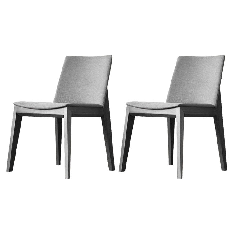 Upholstered Armless Dining Chairs Indoor Side Chairs with Wood Legs (Set of 2) Dark Gray Clearhalo ' kitchen&dining_furn' 'Dining Chairs' 'Dining Tables & Seating' 'dining_chair' 'furn' 'furn_dining_chair' 'Furniture' 'furniture_dining_chair' 'Kitchen & Dining Furniture' 'kitchen' 4117786