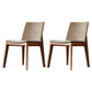 Upholstered Armless Dining Chairs Indoor Side Chairs with Wood Legs (Set of 2) Gray-Khaki Clearhalo ' kitchen&dining_furn' 'Dining Chairs' 'Dining Tables & Seating' 'dining_chair' 'furn' 'furn_dining_chair' 'Furniture' 'furniture_dining_chair' 'Kitchen & Dining Furniture' 'kitchen' 4117794