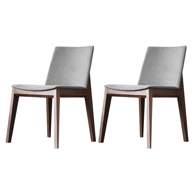 Upholstered Armless Dining Chairs Indoor Side Chairs with Wood Legs (Set of 2) Silver Gray Clearhalo ' kitchen&dining_furn' 'Dining Chairs' 'Dining Tables & Seating' 'dining_chair' 'furn' 'furn_dining_chair' 'Furniture' 'furniture_dining_chair' 'Kitchen & Dining Furniture' 'kitchen' 4117799