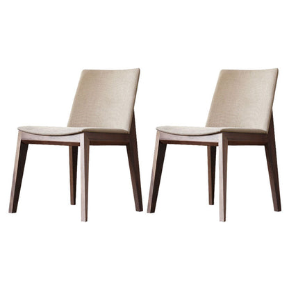 Upholstered Armless Dining Chairs Indoor Side Chairs with Wood Legs (Set of 2) Cream Gray Clearhalo ' kitchen&dining_furn' 'Dining Chairs' 'Dining Tables & Seating' 'dining_chair' 'furn' 'furn_dining_chair' 'Furniture' 'furniture_dining_chair' 'Kitchen & Dining Furniture' 'kitchen' 4117808