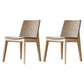 Upholstered Armless Dining Chairs Indoor Side Chairs with Wood Legs (Set of 2) Khaki Clearhalo ' kitchen&dining_furn' 'Dining Chairs' 'Dining Tables & Seating' 'dining_chair' 'furn' 'furn_dining_chair' 'Furniture' 'furniture_dining_chair' 'Kitchen & Dining Furniture' 'kitchen' 4117810