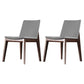 Upholstered Armless Dining Chairs Indoor Side Chairs with Wood Legs (Set of 2) Gray-White Clearhalo ' kitchen&dining_furn' 'Dining Chairs' 'Dining Tables & Seating' 'dining_chair' 'furn' 'furn_dining_chair' 'Furniture' 'furniture_dining_chair' 'Kitchen & Dining Furniture' 'kitchen' 4117814
