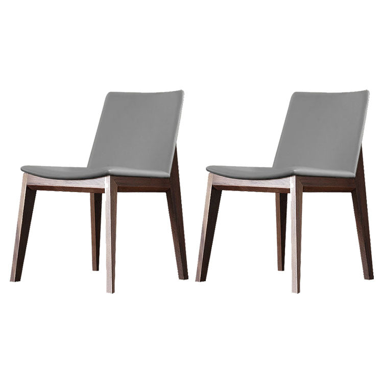 Upholstered Armless Dining Chairs Indoor Side Chairs with Wood Legs (Set of 2) Gray-White Clearhalo ' kitchen&dining_furn' 'Dining Chairs' 'Dining Tables & Seating' 'dining_chair' 'furn' 'furn_dining_chair' 'Furniture' 'furniture_dining_chair' 'Kitchen & Dining Furniture' 'kitchen' 4117814