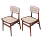 Indoor Armless Dining Chairs Rattan Side Chairs with Wood Legs (Set of 2) Dark Wood Clearhalo ' kitchen&dining_furn' 'Dining Chairs' 'Dining Tables & Seating' 'dining_chair' 'furn' 'furn_dining_chair' 'Furniture' 'furniture_dining_chair' 'Kitchen & Dining Furniture' 'kitchen' 4117818