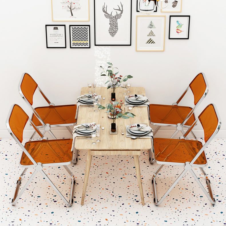 Industrial Style Open Back Dining Side Chair Plastic Dining Armless Chair for Home Clearhalo ' kitchen&dining_furn' 'Dining Chairs' 'Dining Tables & Seating' 'dining_chair' 'furn' 'furn_dining_chair' 'Furniture' 'furniture_dining_chair' 'Kitchen & Dining Furniture' 'kitchen' 4117964