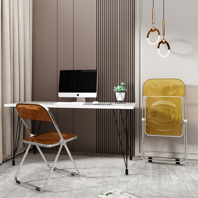 Industrial Style Open Back Dining Side Chair Plastic Dining Armless Chair for Home Clearhalo ' kitchen&dining_furn' 'Dining Chairs' 'Dining Tables & Seating' 'dining_chair' 'furn' 'furn_dining_chair' 'Furniture' 'furniture_dining_chair' 'Kitchen & Dining Furniture' 'kitchen' 4117979