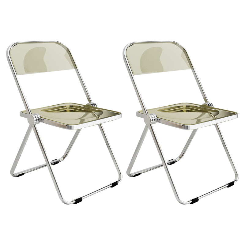 Industrial Style Open Back Dining Side Chair Plastic Dining Armless Chair for Home Green 2 Piece Set Clearhalo ' kitchen&dining_furn' 'Dining Chairs' 'Dining Tables & Seating' 'dining_chair' 'furn' 'furn_dining_chair' 'Furniture' 'furniture_dining_chair' 'Kitchen & Dining Furniture' 'kitchen' 4117983