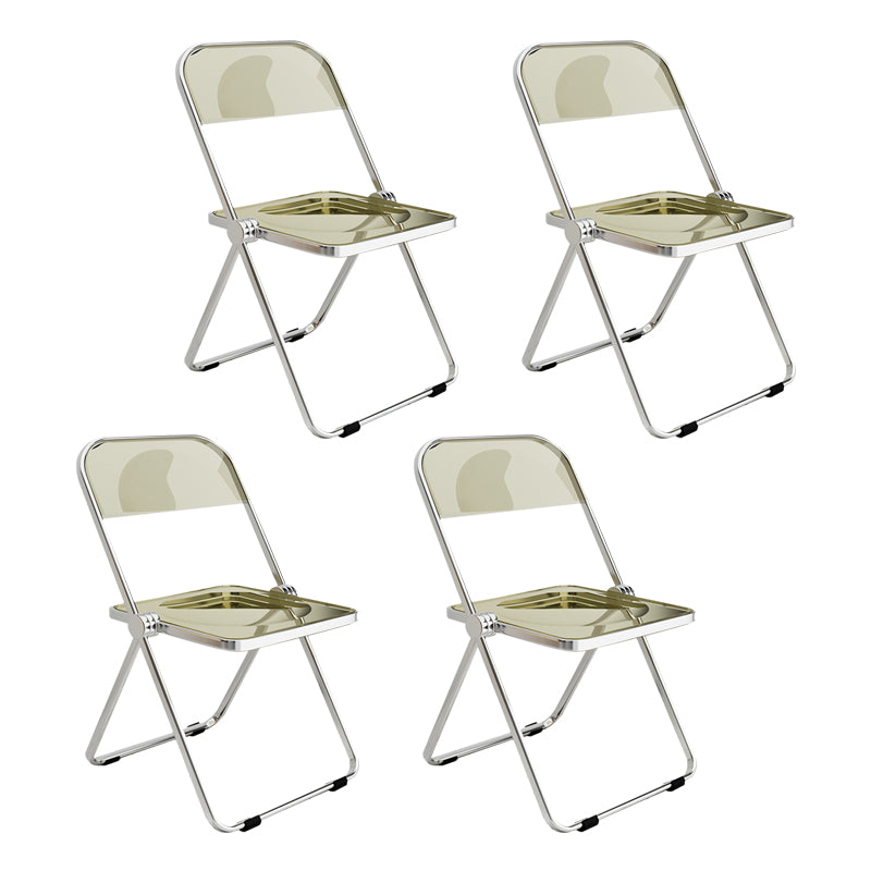 Industrial Style Open Back Dining Side Chair Plastic Dining Armless Chair for Home Green 4 Piece Set Clearhalo ' kitchen&dining_furn' 'Dining Chairs' 'Dining Tables & Seating' 'dining_chair' 'furn' 'furn_dining_chair' 'Furniture' 'furniture_dining_chair' 'Kitchen & Dining Furniture' 'kitchen' 4117984