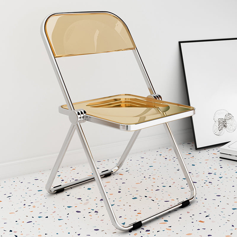 Industrial Style Open Back Dining Side Chair Plastic Dining Armless Chair for Home Yellow 1 Piece Clearhalo ' kitchen&dining_furn' 'Dining Chairs' 'Dining Tables & Seating' 'dining_chair' 'furn' 'furn_dining_chair' 'Furniture' 'furniture_dining_chair' 'Kitchen & Dining Furniture' 'kitchen' 4117985