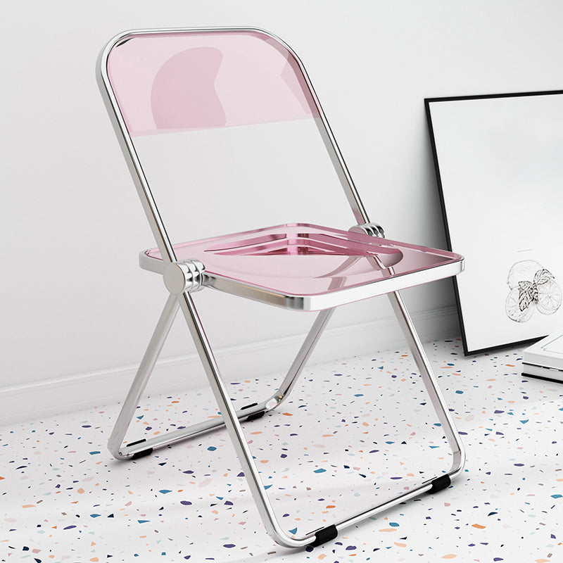 Industrial Style Open Back Dining Side Chair Plastic Dining Armless Chair for Home Pink 1 Piece Clearhalo ' kitchen&dining_furn' 'Dining Chairs' 'Dining Tables & Seating' 'dining_chair' 'furn' 'furn_dining_chair' 'Furniture' 'furniture_dining_chair' 'Kitchen & Dining Furniture' 'kitchen' 4117988