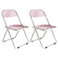 Industrial Style Open Back Dining Side Chair Plastic Dining Armless Chair for Home Pink 2 Piece Set Clearhalo ' kitchen&dining_furn' 'Dining Chairs' 'Dining Tables & Seating' 'dining_chair' 'furn' 'furn_dining_chair' 'Furniture' 'furniture_dining_chair' 'Kitchen & Dining Furniture' 'kitchen' 4117989