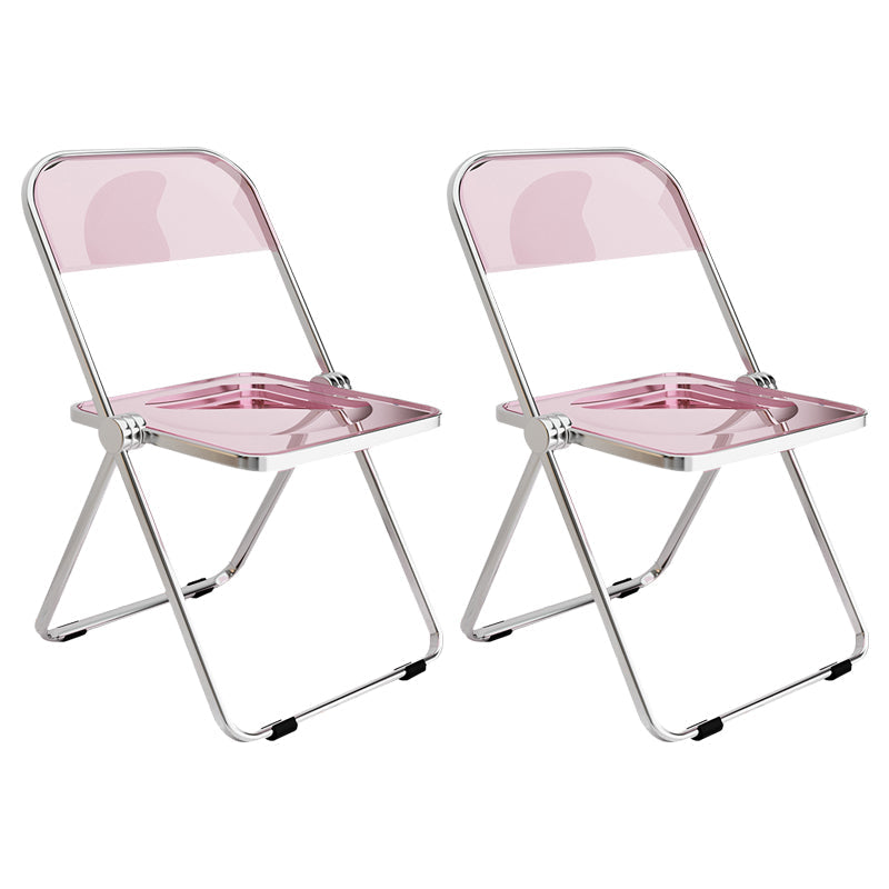 Industrial Style Open Back Dining Side Chair Plastic Dining Armless Chair for Home Pink 2 Piece Set Clearhalo ' kitchen&dining_furn' 'Dining Chairs' 'Dining Tables & Seating' 'dining_chair' 'furn' 'furn_dining_chair' 'Furniture' 'furniture_dining_chair' 'Kitchen & Dining Furniture' 'kitchen' 4117989