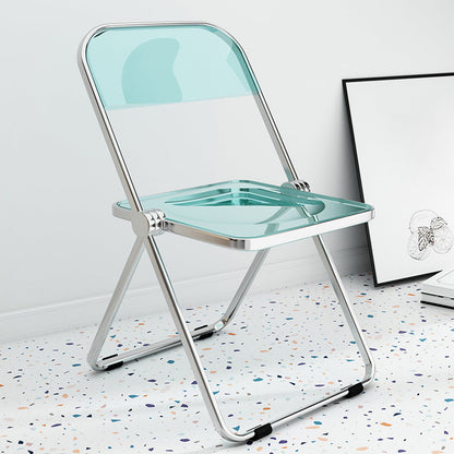 Industrial Style Open Back Dining Side Chair Plastic Dining Armless Chair for Home Aqua 1 Piece Clearhalo ' kitchen&dining_furn' 'Dining Chairs' 'Dining Tables & Seating' 'dining_chair' 'furn' 'furn_dining_chair' 'Furniture' 'furniture_dining_chair' 'Kitchen & Dining Furniture' 'kitchen' 4117994