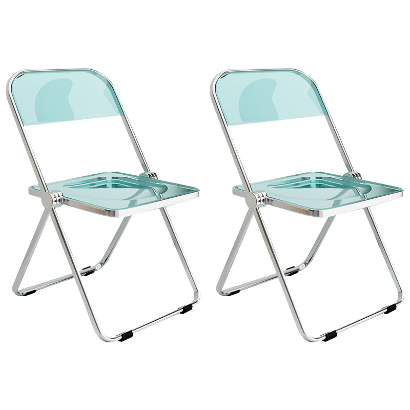 Industrial Style Open Back Dining Side Chair Plastic Dining Armless Chair for Home Aqua 2 Piece Set Clearhalo ' kitchen&dining_furn' 'Dining Chairs' 'Dining Tables & Seating' 'dining_chair' 'furn' 'furn_dining_chair' 'Furniture' 'furniture_dining_chair' 'Kitchen & Dining Furniture' 'kitchen' 4117995