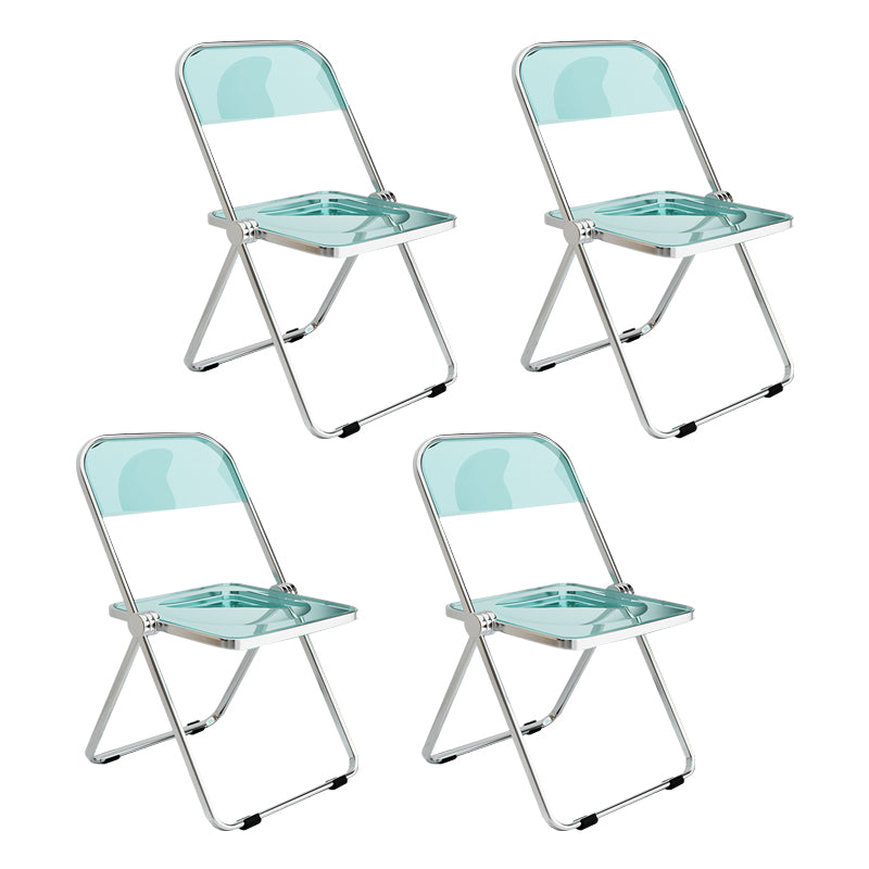 Industrial Style Open Back Dining Side Chair Plastic Dining Armless Chair for Home Aqua 4 Piece Set Clearhalo ' kitchen&dining_furn' 'Dining Chairs' 'Dining Tables & Seating' 'dining_chair' 'furn' 'furn_dining_chair' 'Furniture' 'furniture_dining_chair' 'Kitchen & Dining Furniture' 'kitchen' 4117996