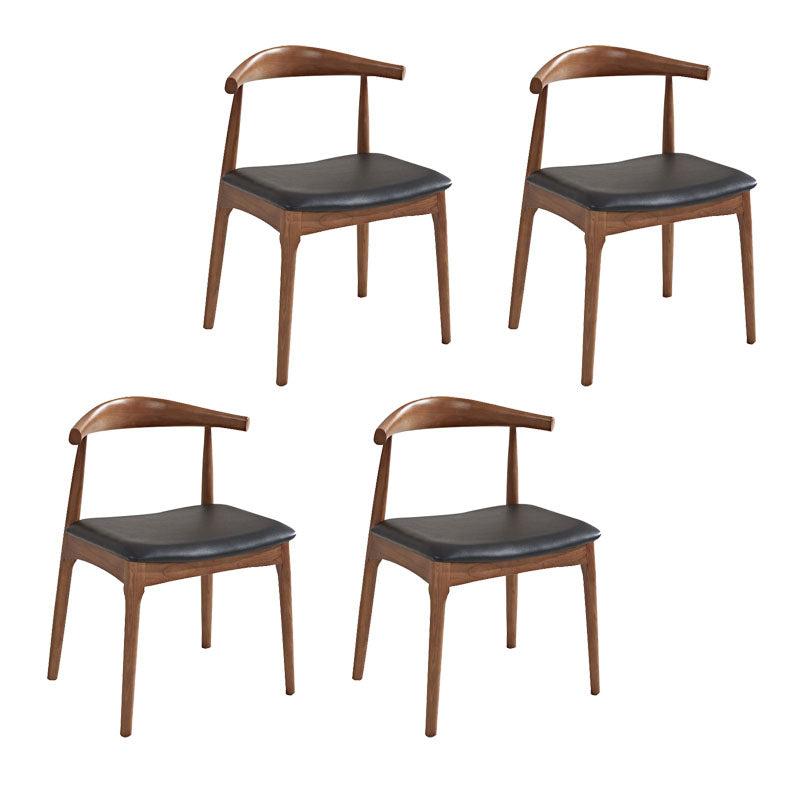 Traditional Style Solid Wood Dining Chair Open Back Dining Room Side Chairs Light Brown 4 Piece Set Clearhalo ' kitchen&dining_furn' 'Dining Chairs' 'Dining Tables & Seating' 'dining_chair' 'furn' 'furn_dining_chair' 'Furniture' 'furniture_dining_chair' 'Kitchen & Dining Furniture' 'kitchen' 4118018
