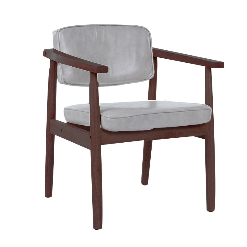 Modern Wood Dining Arm Chair Open Back Single Dining Side Chair for Home Use Gray Coffee Clearhalo ' kitchen&dining_furn' 'Dining Chairs' 'Dining Tables & Seating' 'dining_chair' 'furn' 'furn_dining_chair' 'Furniture' 'furniture_dining_chair' 'Kitchen & Dining Furniture' 'kitchen' 4118022