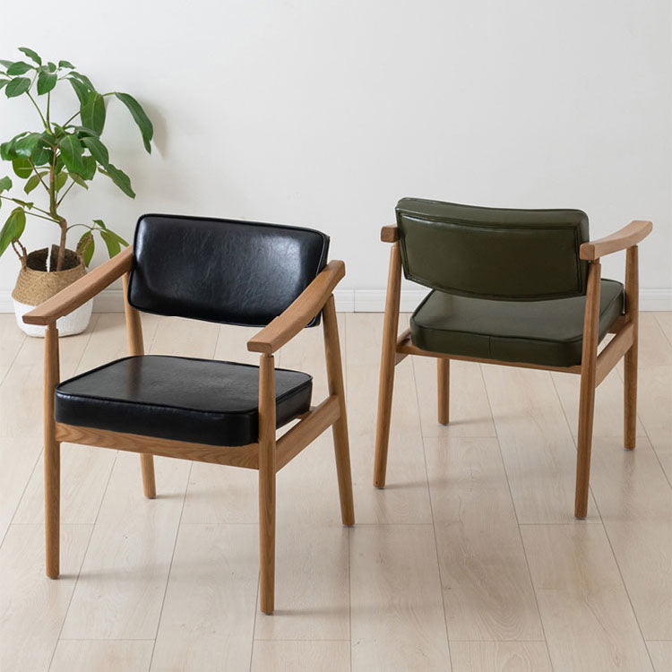 Modern Wood Dining Arm Chair Open Back Single Dining Side Chair for Home Use Clearhalo ' kitchen&dining_furn' 'Dining Chairs' 'Dining Tables & Seating' 'dining_chair' 'furn' 'furn_dining_chair' 'Furniture' 'furniture_dining_chair' 'Kitchen & Dining Furniture' 'kitchen' 4118023