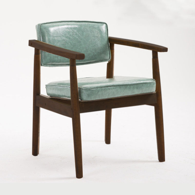 Modern Wood Dining Arm Chair Open Back Single Dining Side Chair for Home Use Green Clearhalo ' kitchen&dining_furn' 'Dining Chairs' 'Dining Tables & Seating' 'dining_chair' 'furn' 'furn_dining_chair' 'Furniture' 'furniture_dining_chair' 'Kitchen & Dining Furniture' 'kitchen' 4118030