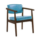 Modern Wood Dining Arm Chair Open Back Single Dining Side Chair for Home Use Blue-Brown Clearhalo ' kitchen&dining_furn' 'Dining Chairs' 'Dining Tables & Seating' 'dining_chair' 'furn' 'furn_dining_chair' 'Furniture' 'furniture_dining_chair' 'Kitchen & Dining Furniture' 'kitchen' 4118031