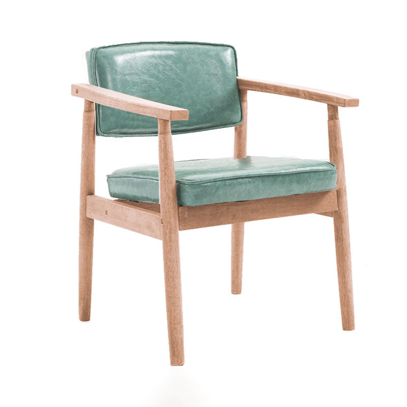 Modern Wood Dining Arm Chair Open Back Single Dining Side Chair for Home Use Light Green Clearhalo ' kitchen&dining_furn' 'Dining Chairs' 'Dining Tables & Seating' 'dining_chair' 'furn' 'furn_dining_chair' 'Furniture' 'furniture_dining_chair' 'Kitchen & Dining Furniture' 'kitchen' 4118035